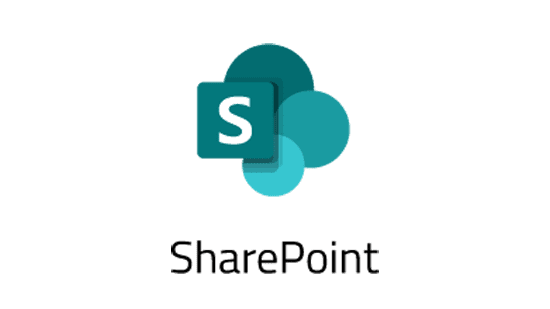 SharePoint logo featuring a stylized letter "S" and overlapping teal circles, representing seamless integration in technology solutions and learning management systems.