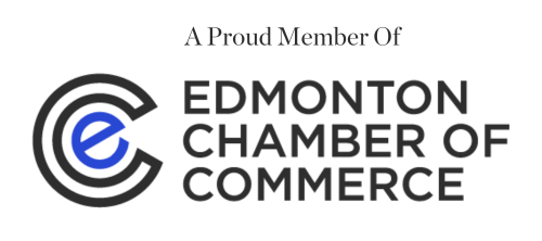 A proud member of the Edmonton Chamber of Commerce logo, emphasizing Markanyx Solutions' commitment to quality and client service.
